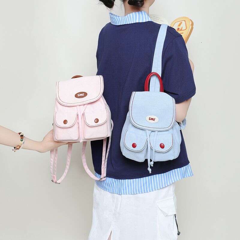 Denim Canvas 2025 Summer New Bag Niche Design Women's Mini Backpack Single And Double Shoulder Use