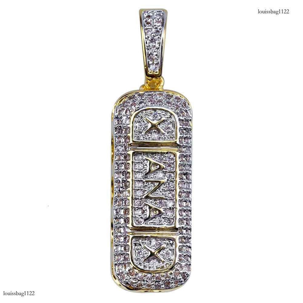 XANAX Moissanite chain Hollow Hip-Hop Men's Trendy Pendant Jewelry Street Fashion Chain