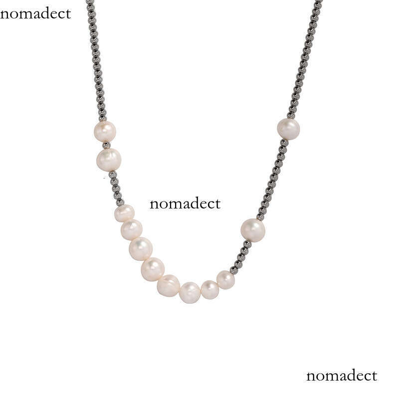 Pearl Sterling Silver Necklace Hip-Hop Trendy Simple Clavicle Chain