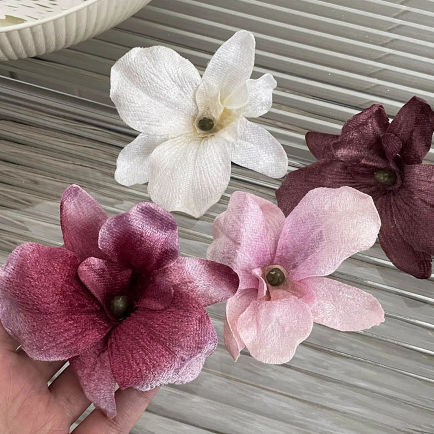 Simulated Flower Magnolia Hair Clip for Women Spring Summer Trendy Korean Sweet Floral Hairpin Headdress Wholesale 250807