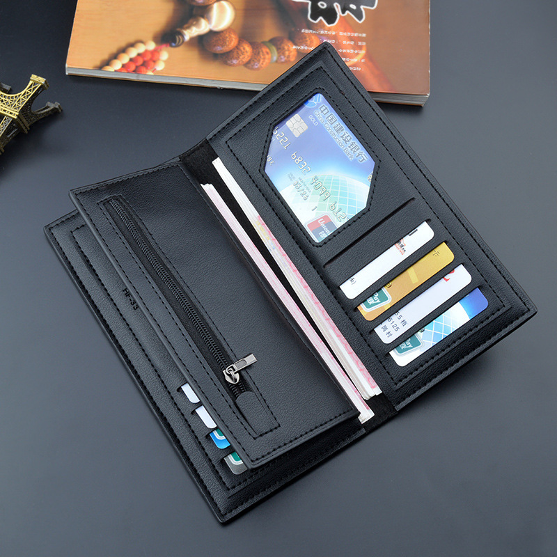 New Men's Wallet Long Clutch Vertical Luxury Bag Youth Leather Wallet Multi-card Designer Bag Slots Large Capacity Fashion Suit Wallet