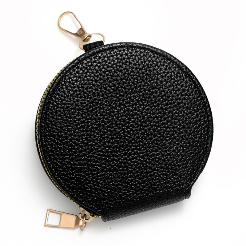Japanese And Korean Fashion Candy Color INS Luxury Bag Style Round Zipper Small Coin Purse Multi-functional Coin Bag Card Holder Key Bag