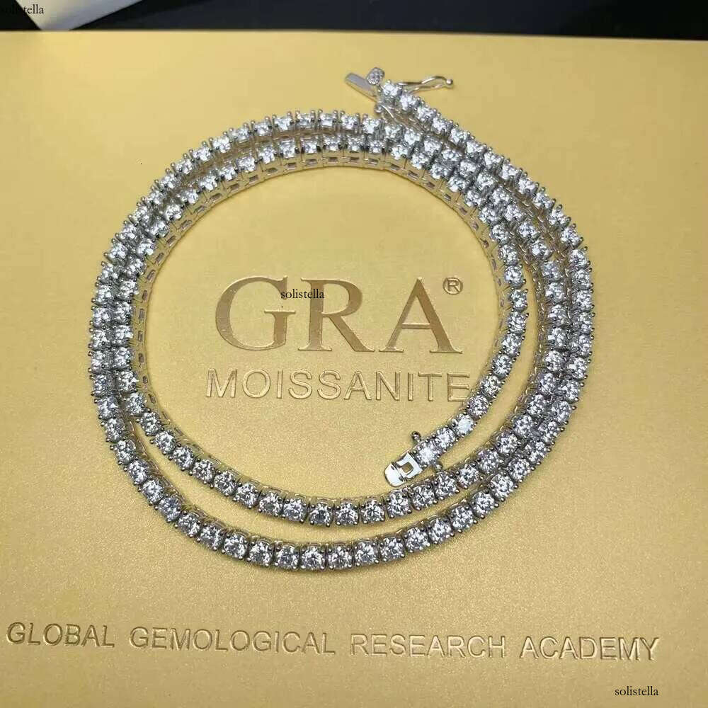 S Hip Hop Sterling Sier Iced Out Jewelry Dia Chain MOISSANITE Necklace