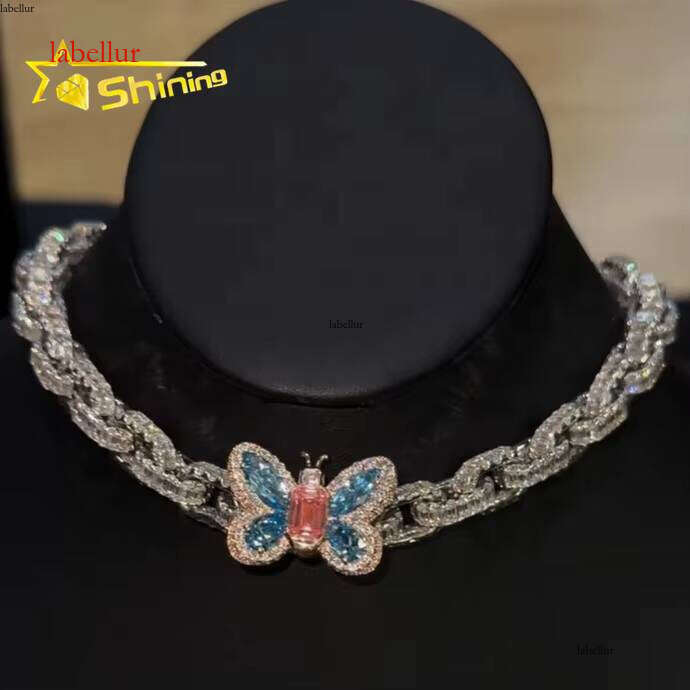 Iced Out Custom Multi-Colored Simulated Gemstones Butterfly Set Ring Bracelet Earrings Pendant Necklace Fashion Jewelry