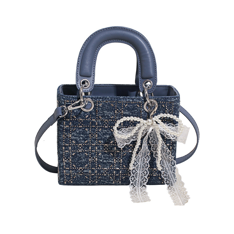Designer's High-end Rhinestone Princess Diana Bag Cross-border New Exquisite Handbag, Light Luxury Quilted Fashionable Single Shoulder Crossbody 