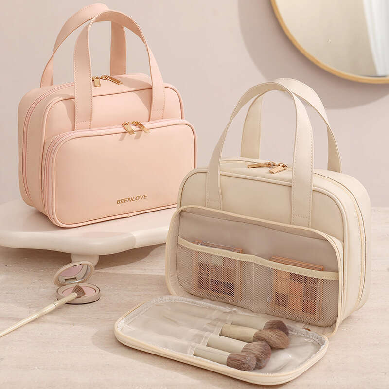 Runhui New Naisi Handheld Square Toiletry Travel Cosmetic Storage Waterproof Makeup Bag Large Capacity