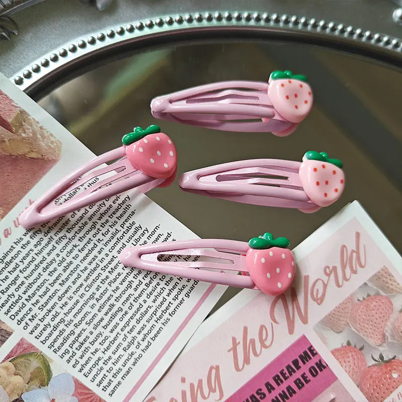 Strawberry Hair Clip Valentines Day Gift Cute BB Clip Bangs Broken Hair Hairpin Sweet Girl Hair Accessories Y2k Korean Headwear 250807