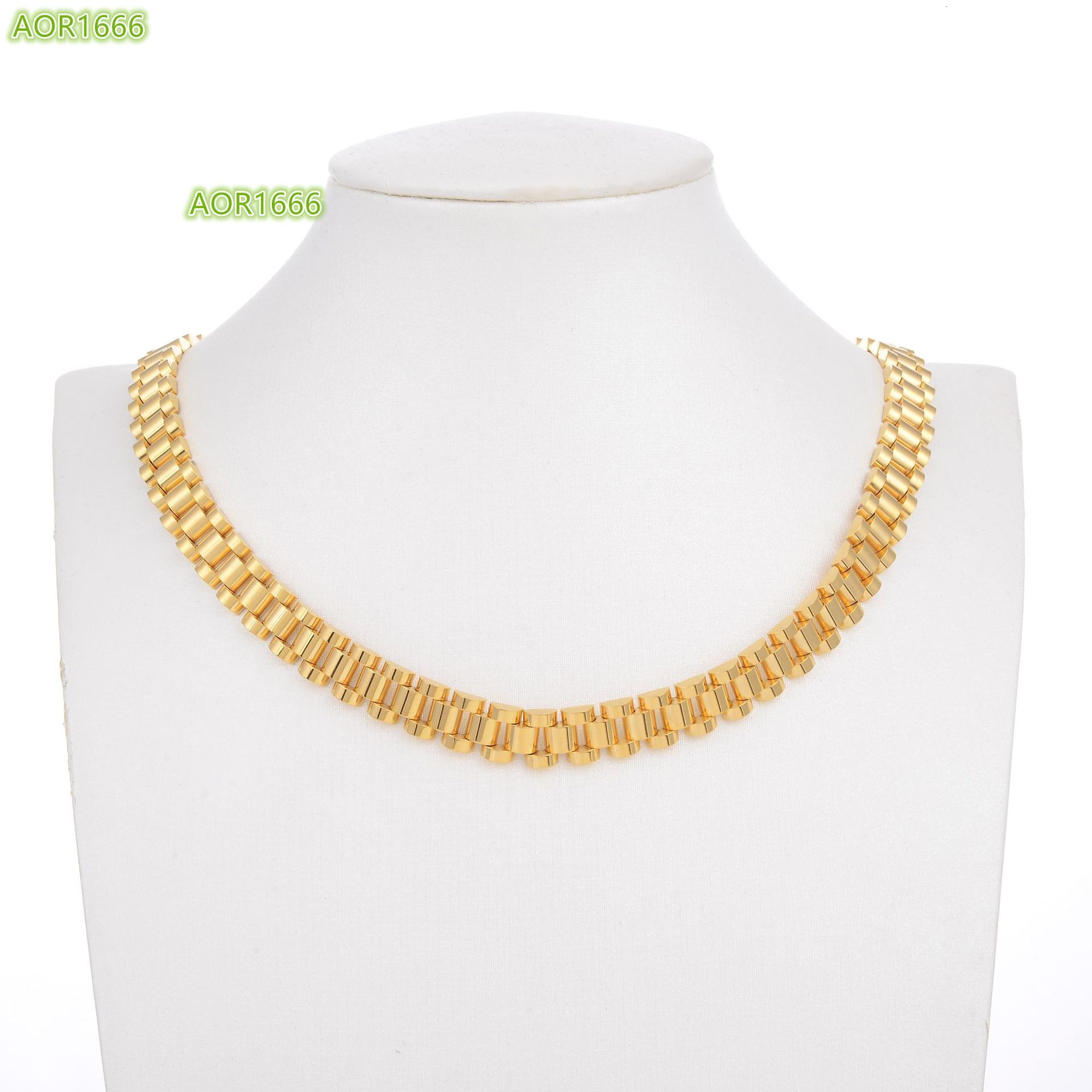 Popular Design Custom Watch Chains Gold Plated Stainless Steel Fashion Jewelry Necklaces for Men