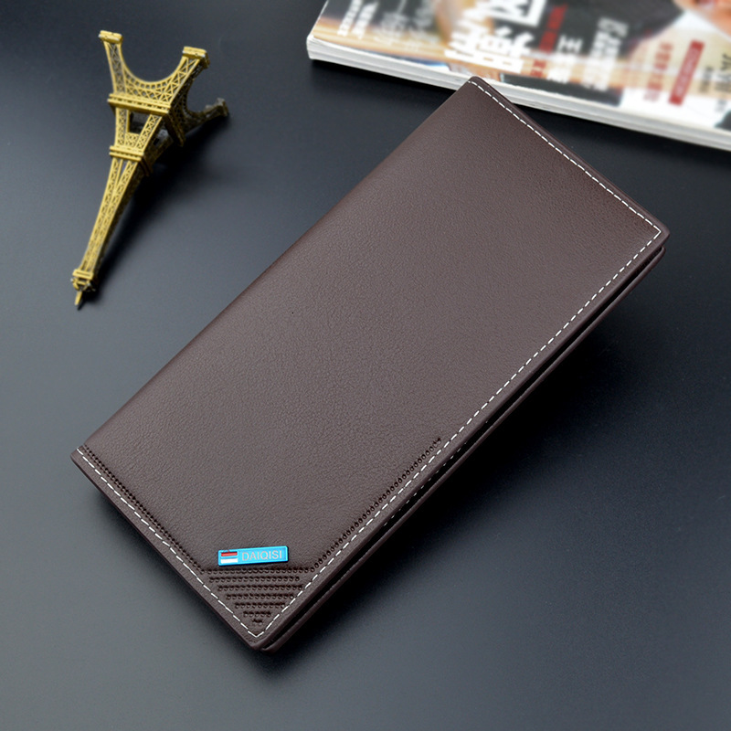 New Men's Luxury Bag Wallet Long Style Thin Youth Soft Leather Wallet Multi-card Designer Bag Slots Large Capacity Fashion Suit Wallet