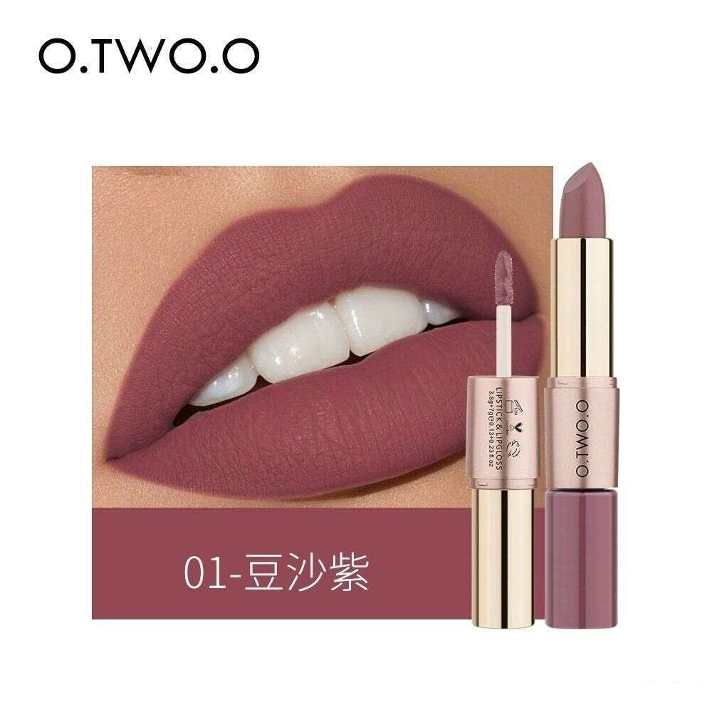 otwoo Wind Double-Ended Lip Glaze Lipstick Long-Lasting Sweat-Proof Waterproof Matte Non-Drying Smooth Texture Free shipping