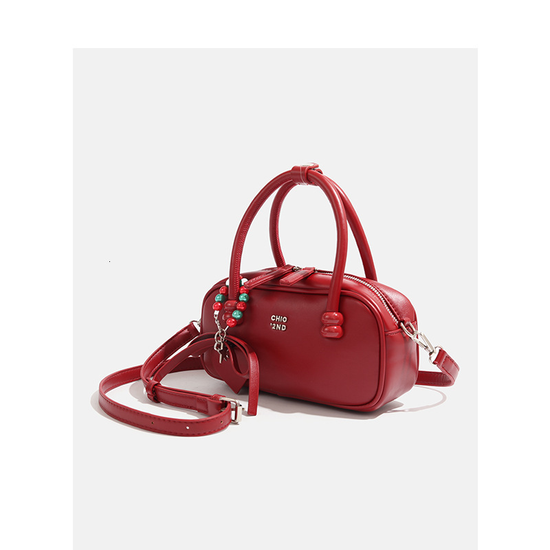Heartbeat Melody Pillow for Women French Style Red Wedding Single Shoulder Crossbody Bag ddmymoon