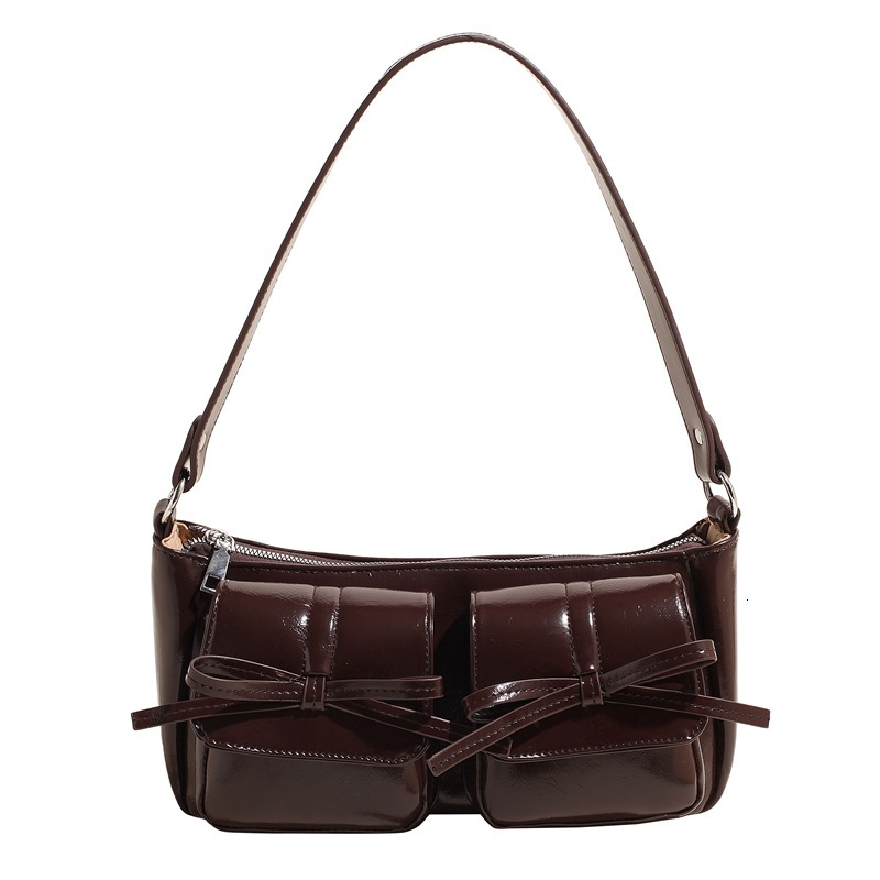 New Casual Personality Designer Bag Simple Multi-pocket Retro High-end Niche Single Shoulder Women's Bag Cross-border Wholesale Small Luxury Bag 