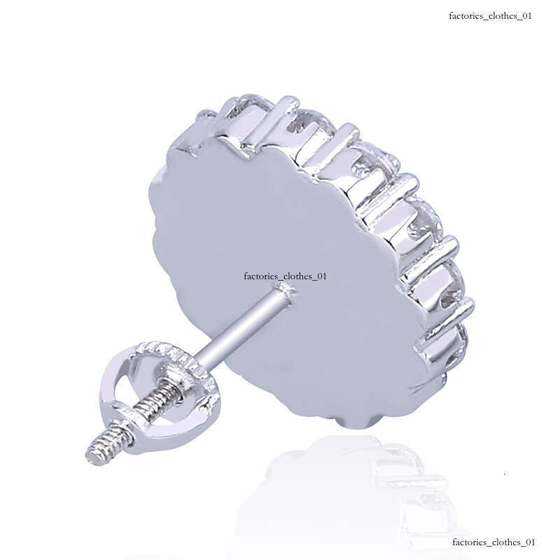 Full Zircon Gold-Plated Earrings Hip-Hop Trendy Ear Gold Jewelry