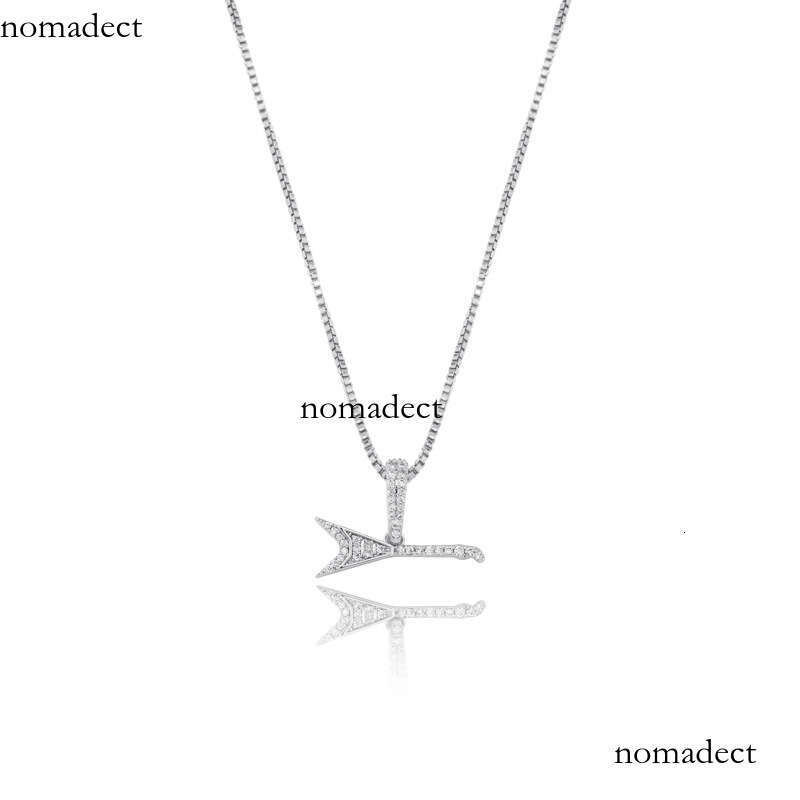 Minimalist Fashion Sier Micro Paved Moissanite chain Iron Tower Hip Hop Pendant Trendy Necklace for Women