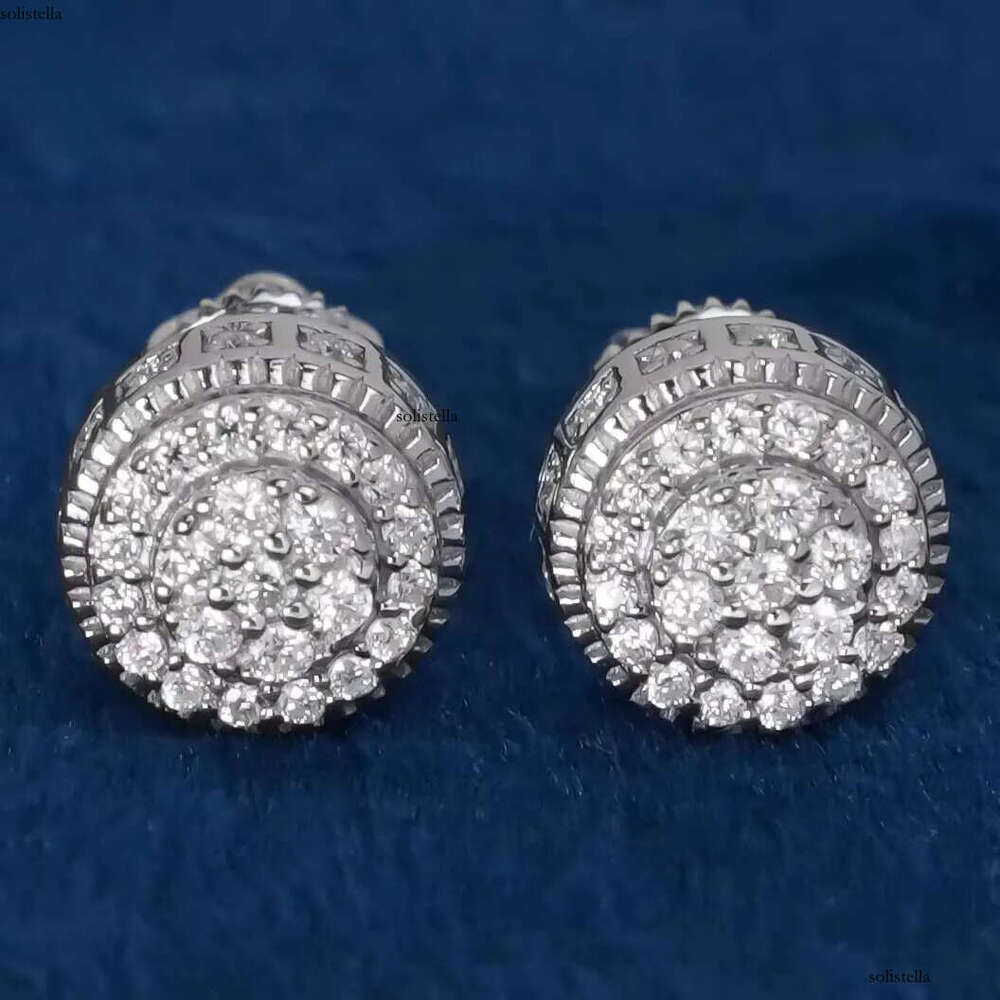 Custom Men Women Classic Sterling Sier Vvs Dia Moissanite Earrings