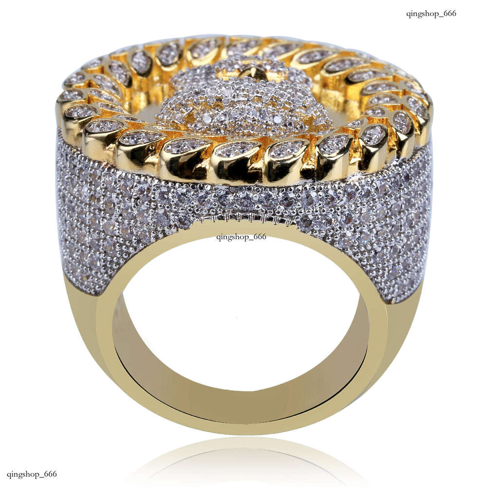 Men's Avatar Personality Micro Paved Full Zircon Hip Hop Ring Jewelry