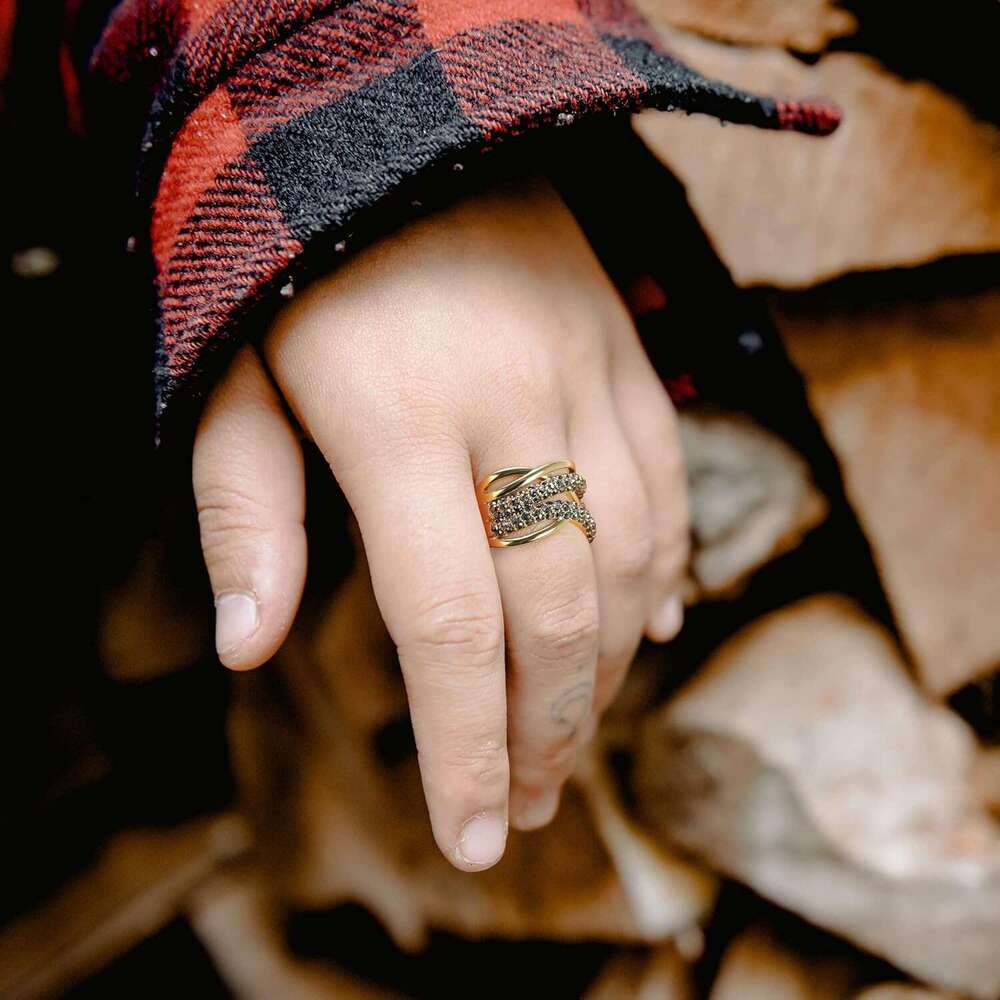 Statement Art Deco Vintage Black Crystal Rhinestone Ring, Gothic Chunky Wide Band tail Ring Sier Plated Women Fashion Jewelry