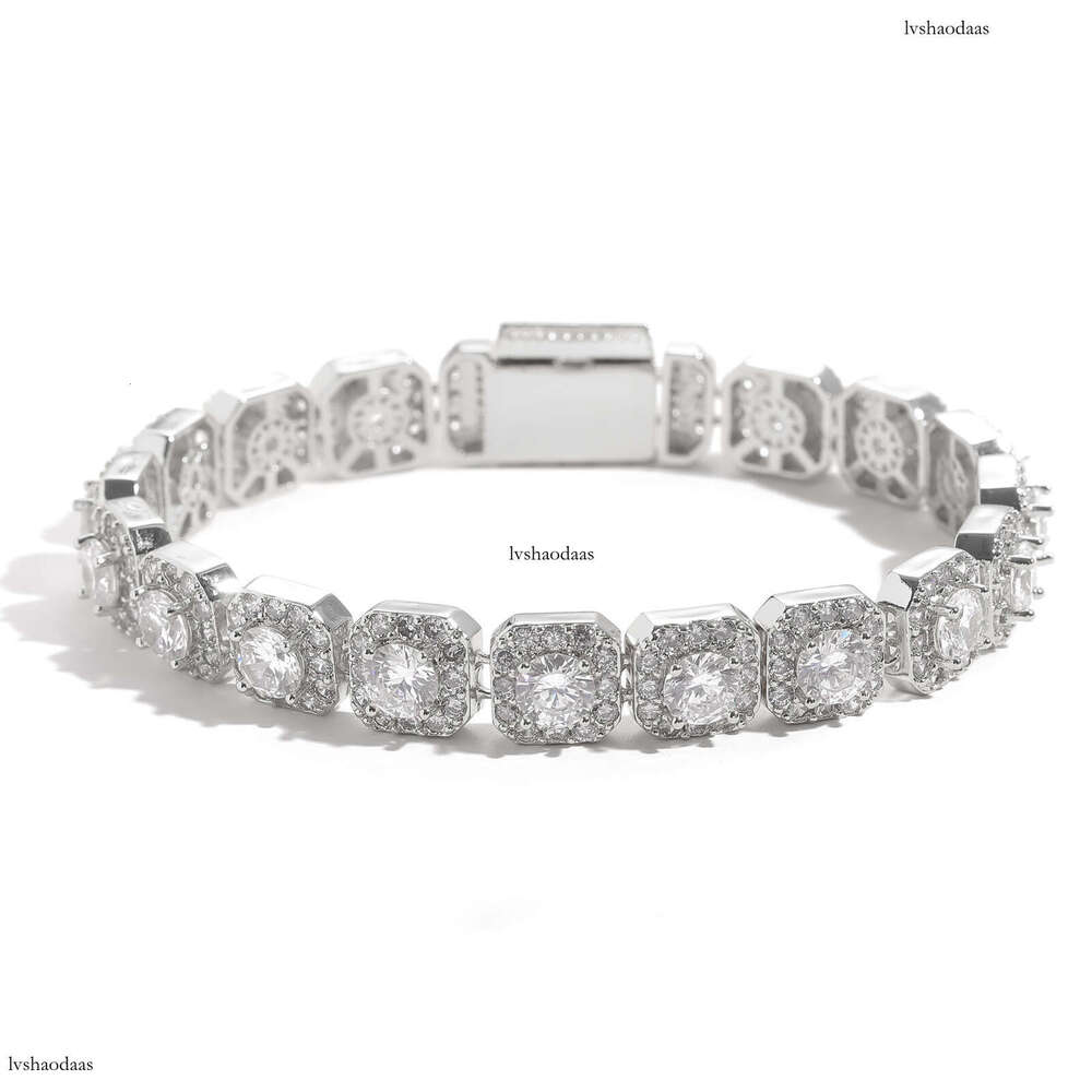 10mm Wide Ice Sugar Chain Sier Moissanite, Trendy Men's Necklace with Certificate