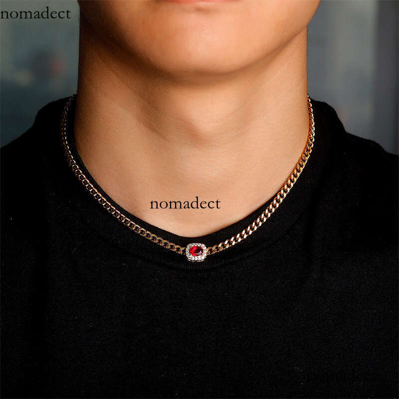 3MM Fashion Trendy Versatile Collarbone Jewelry Sterling Silver Cuban Chain Moissanite chain Necklace