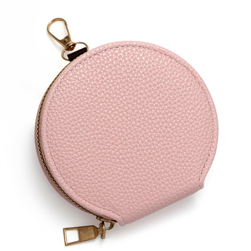 Japanese And Korean Fashion Candy Color INS Luxury Bag Style Round Zipper Small Coin Purse Multi-functional Coin Bag Card Holder Key Bag