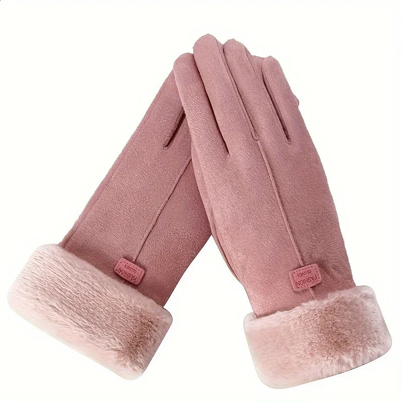 Warm Winter Gloves With Plush Interior Touch Screen Snow Thickened Cold Weather Sports Gloves Christmas Gloves Gifts 250807