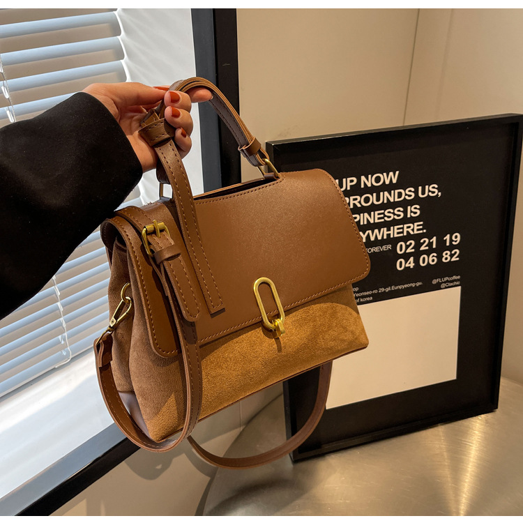 Senior sense handbag bag female autumn winter new style popular one-shoulder bag retro small cross-body commuting bag