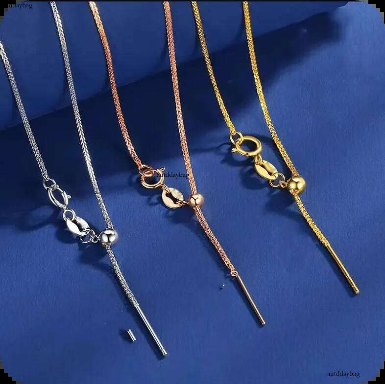 2025 Ins Top Sell Chopin's Needle Chains Simple Fashion jewelry Gold Fill Adjustable Party Women Caicle Necklace For Men Gift