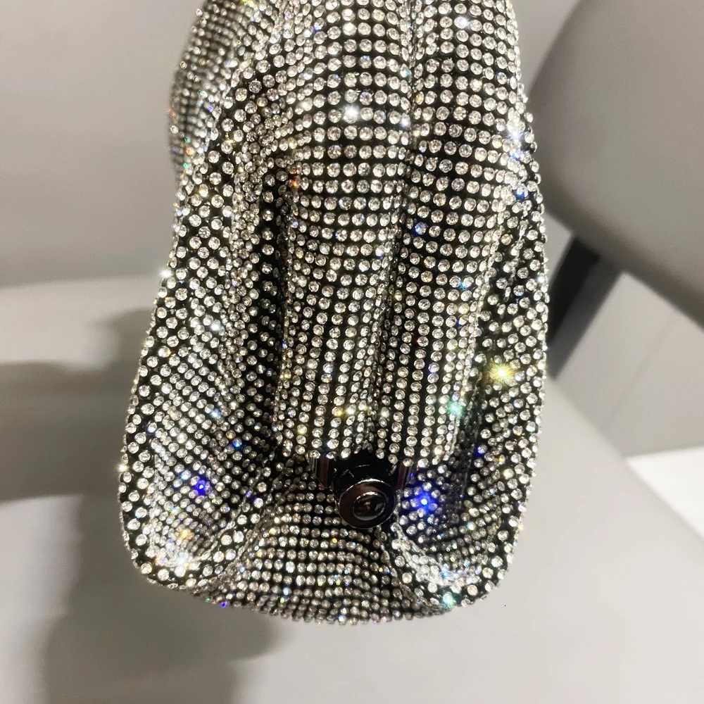 Shiny Rhinestones Handmade Evening Clutch Bags New Folds Purses and Handbags Designer Wedding Party High Quality Y2508091