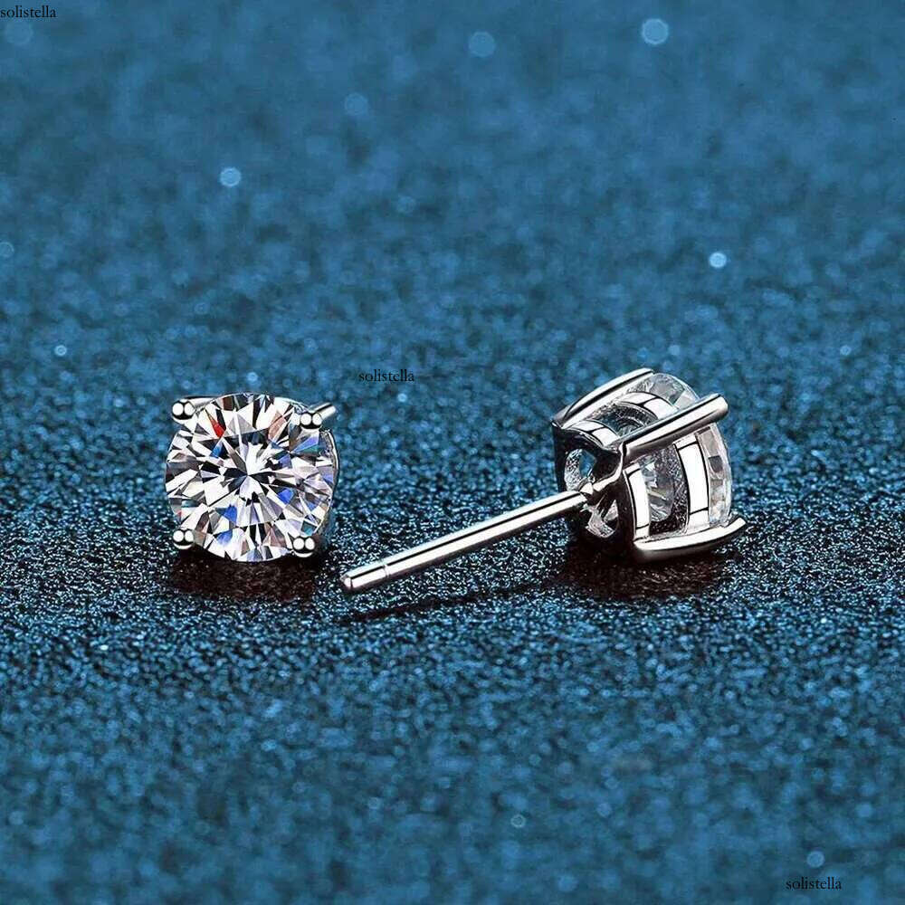 ROBUKF Moissanite Stud Earrings 0.1-3ct D Color Sterling Sier Certified Lab Dia Gold Fine Jewelry For Women Wholesale