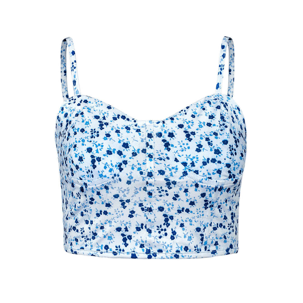 Summer Women's Sexy Crop Floral Vest Inner Outer Wear Camisole Top