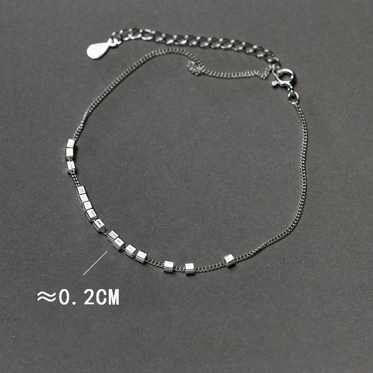 MIQIAO 925 Sterling Silver Block Woman Foot Bracelet On The Leg Anklets Chain Sexy Accessory Jewelry S7438 High Quality 250807