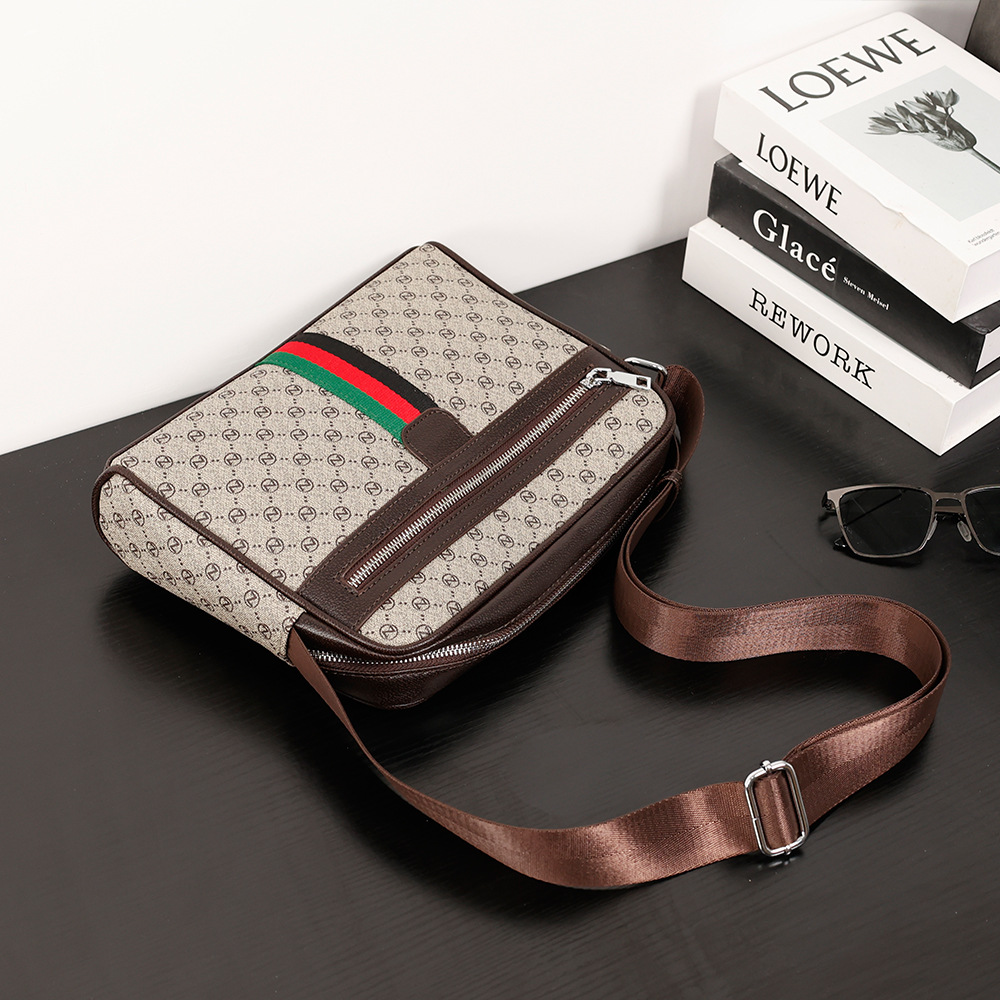 New fashion shoulder bag men's trend all kinds of multifunctional mobile phone bag leisure large capacity satchell bag 2025s hot