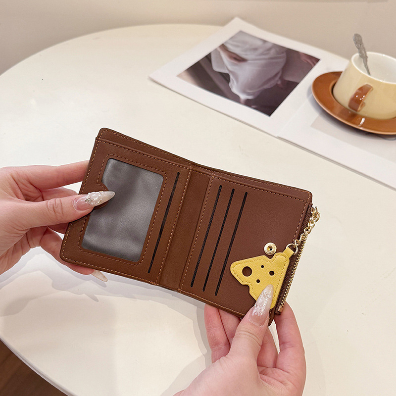 Cross-border Exclusive Designer Bag Women's Short Color-blocking Multi-slot Wallet Retro Fashion Luxury Bag Multi-slot Card Holder Document Bag