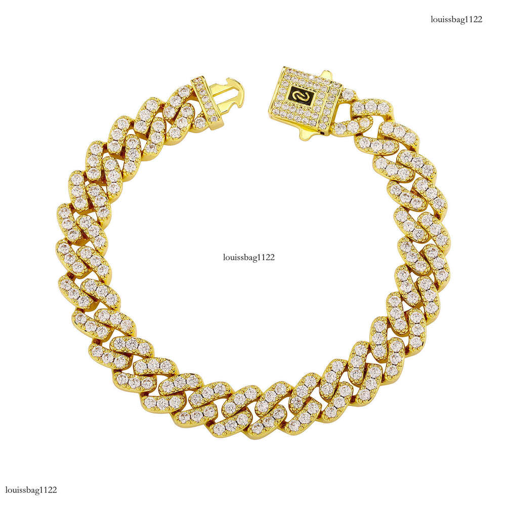 Hip Hop 9mm Single Row Zircon Cuban Bracelet Simple Personality Couple Anklet Jewelry for Women