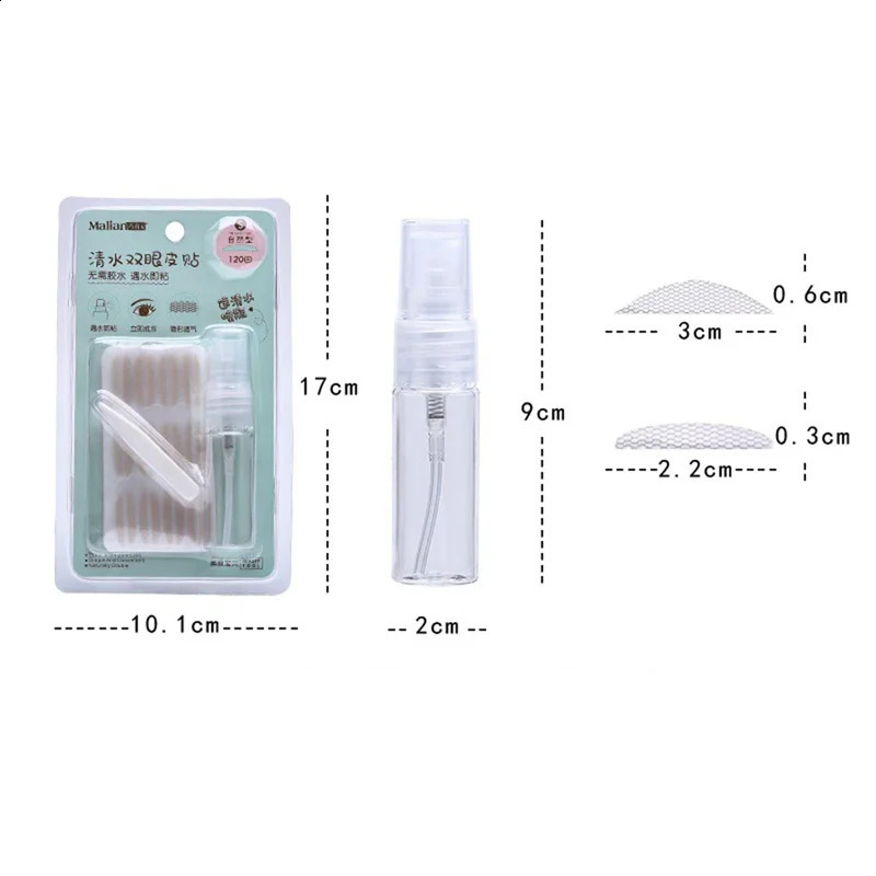 120pcs Natural Eye-Lift Mesh-Lace Invisible Double-fold Eyelid Sticker Transparent Invisible Self-adhesive Eyelid Tape Sticker 250807