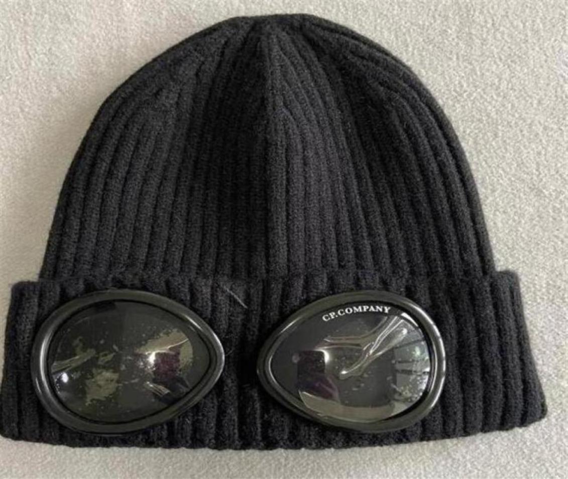 Two Lens Glasses Goggles Beanies Men Knitted Hats Skull Caps Outdoor Women Uniesex Winter Beanie Black Grey Bonnet Gorros319W637776065052