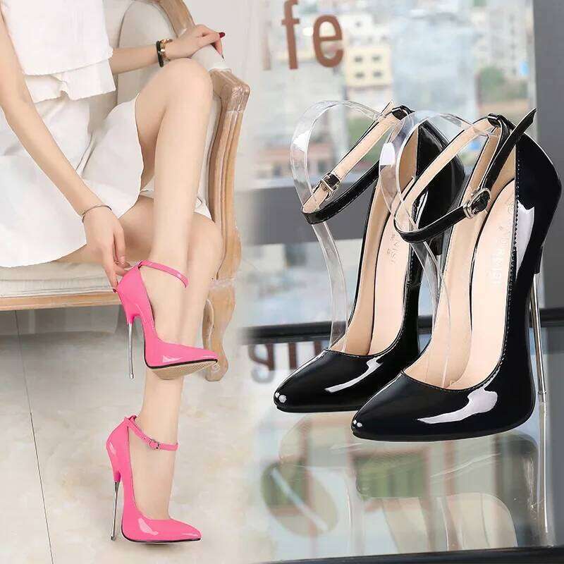 2024 Fashion Thin High 16cm Pumps Woman Emerald Women's Heels Party Office Wedding Shoes Large Size 45 46