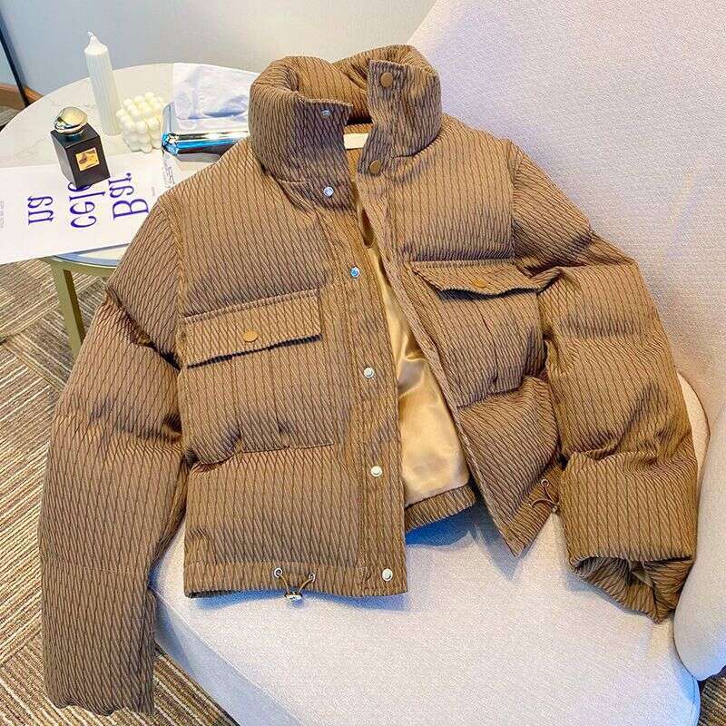 Women's Clothing Winter down short Korean version thickened high end casual cotton jacket small person loose coat trendy