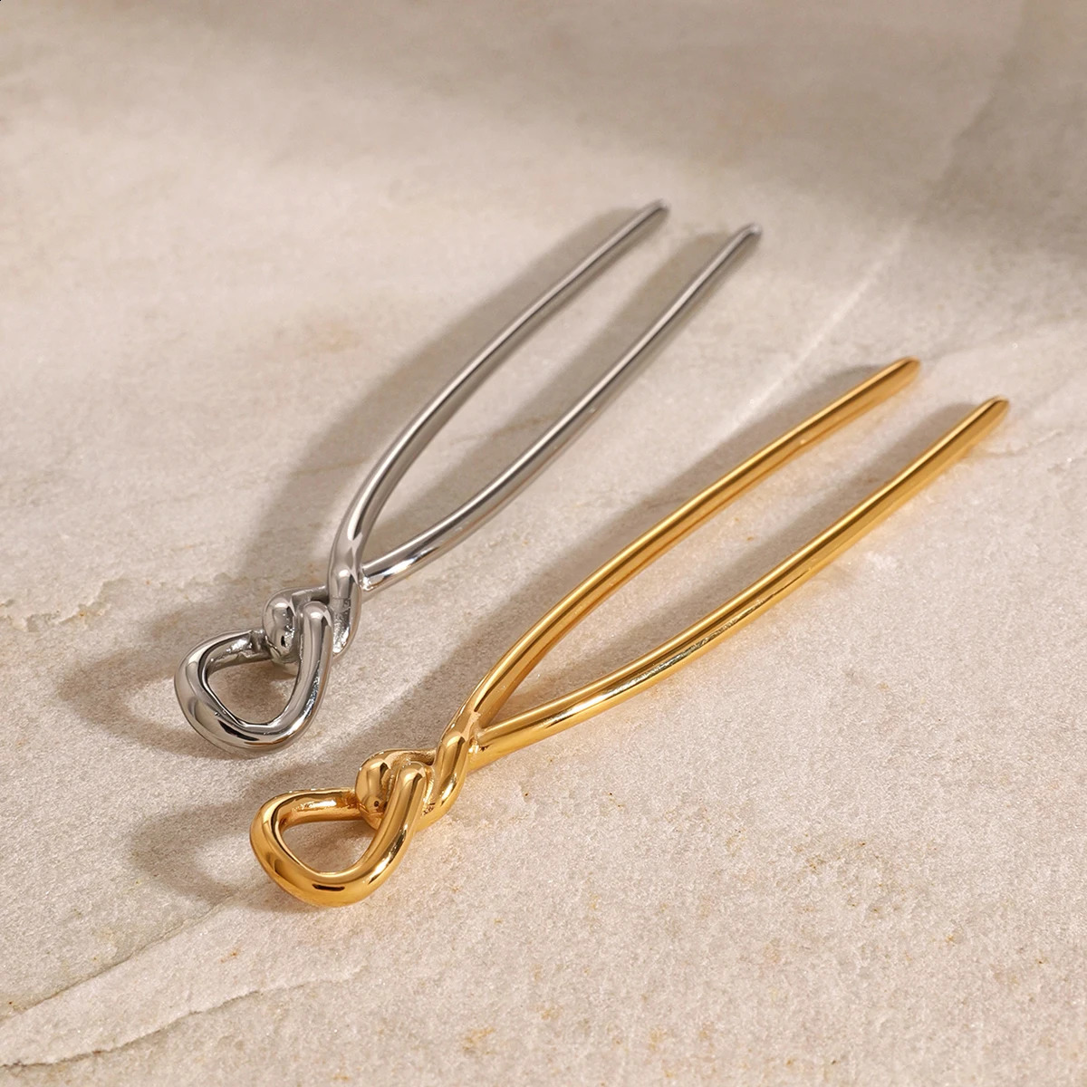 Youthway Stainless Steel 18K Gold-plated Hairpin Metal Hair Accessories For Women Headwear Jewelry Gift 250807