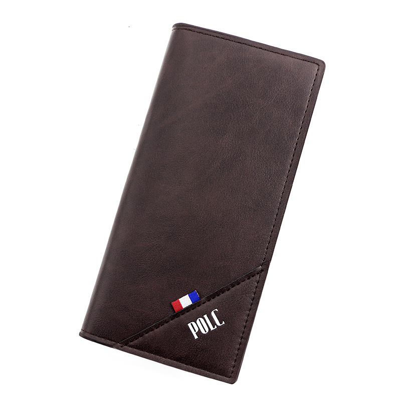 New Luxury Bag Cross-border Men's Wallet Urban Minimalist 70% Off Solid Color Long Men's Wallet Money Clip Wallet Card Holder Wholesale
