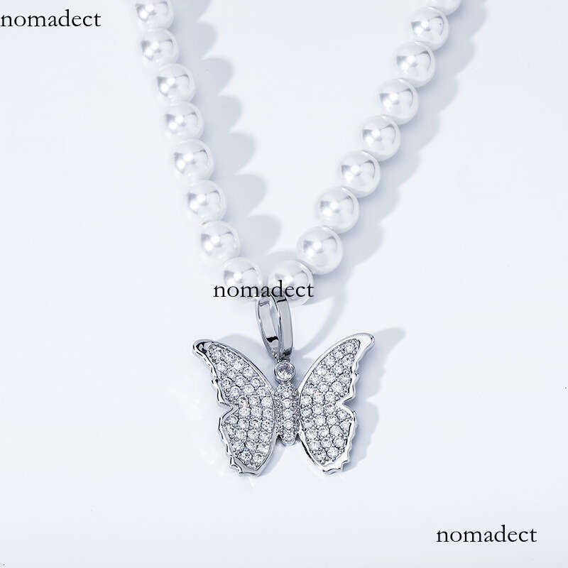 6mm-8mm White Pearl Unisex Necklace Free Combination Hip Hop Personality Jewelry Pendant