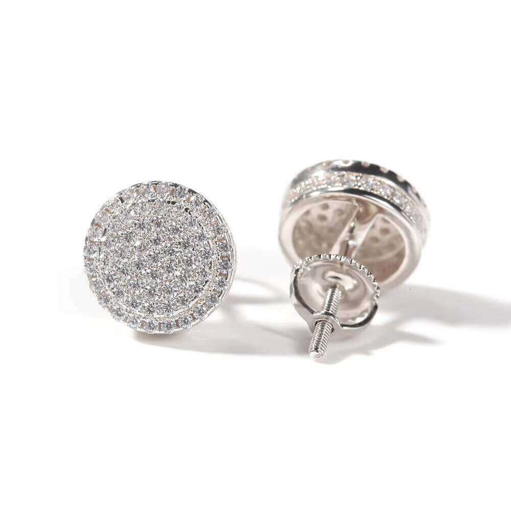 Pass Tester 11 mm Wide Hip Hop Earring Jewelry Classic Sterling Sier Vvs Dia D Moissanite Stud Earrings