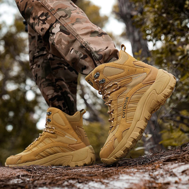Summer High-Quality Large Size Sandproof High-Top Outdoor Hiking Shoes Lightweight Couple Style Breathable Comfortable 250805