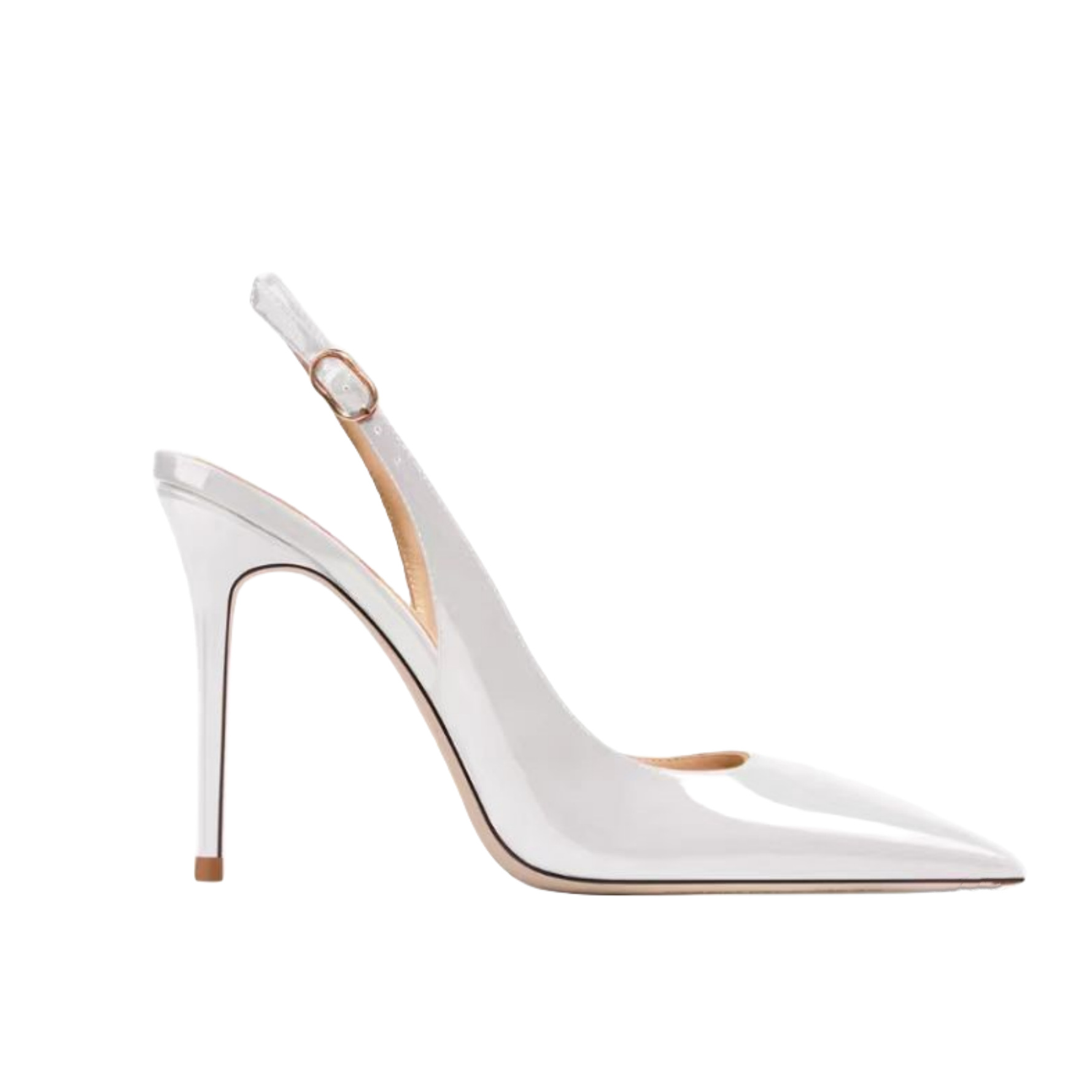 Pointed Toe Stiletto Heels Office Sandals - Patent Leather Back Strap Professional Pumps (6.5cm/8cm/10cm/12cm)