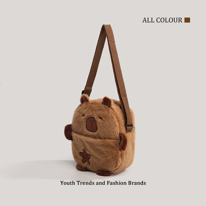 Capybara Plush Backpack Cute Children's Crossbody Bag ddmymoon