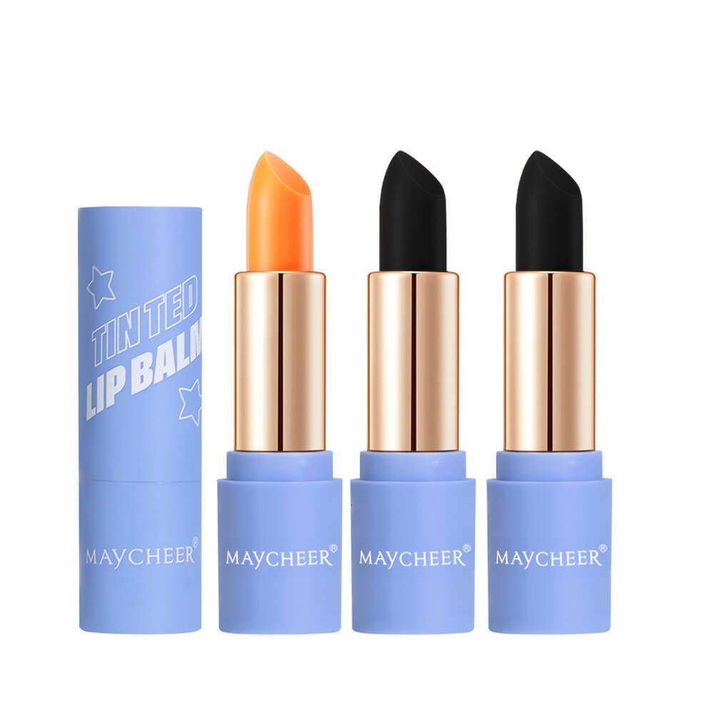 English Version MAYCHEER Color-Changing Lipstick Black Lip Balm Moisturizing Hydrating Natural Look Whitening Free shipping Free shipping