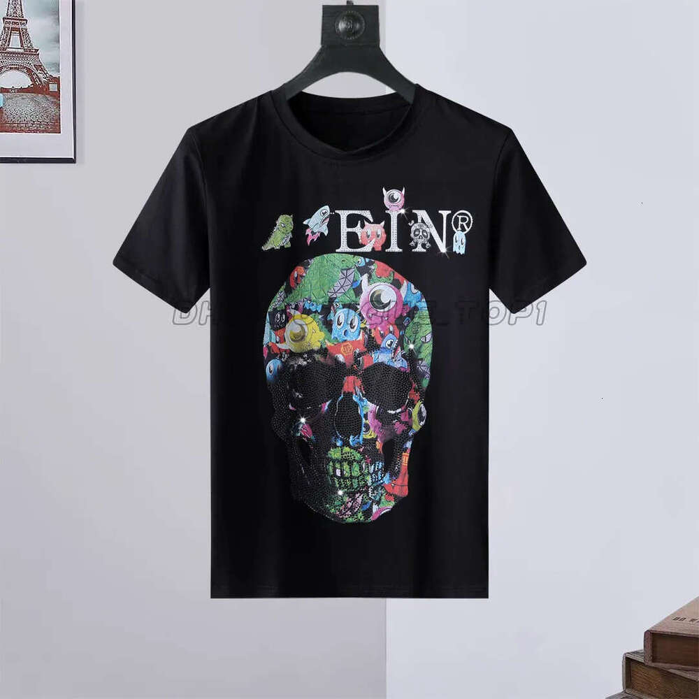Plein Shirt Mens Designer PhillipsPlein T Shirt Luxury Clothing Rhinestone Skull Printing T-Shirts Classical High Quality Hip Hop Streetwear Tshirt 382