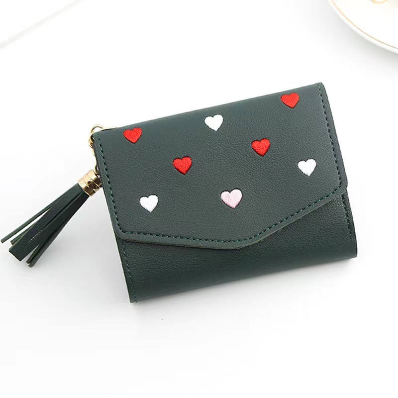 Luxury Bag New Korean Style Wallet For Women, Short High-end Handbag, Heart-shaped Card Holder, Urban Fashion Coin Purse Wholesale
