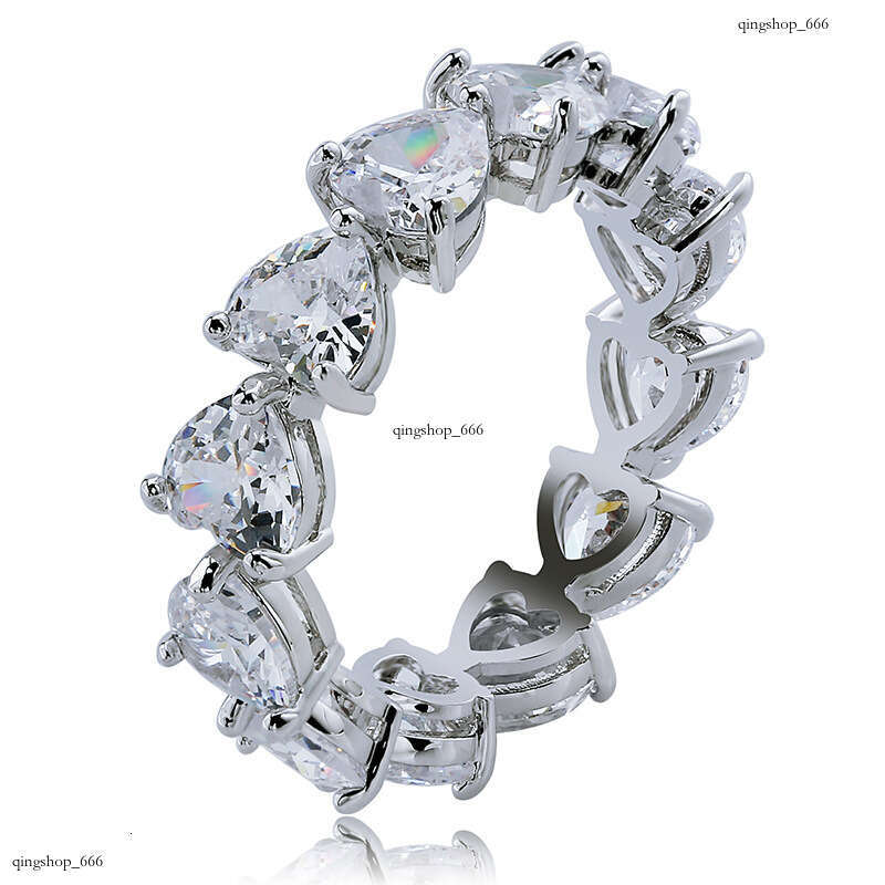 Heart-Shaped Zircon Couple Hip-Hop Style Rings HIPHOP RING