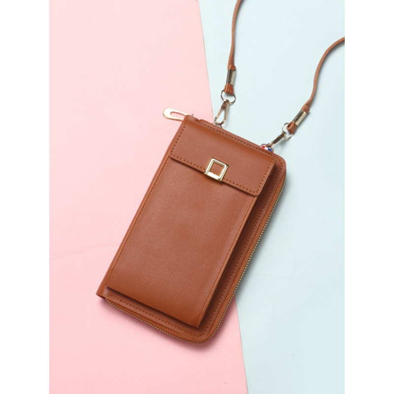 Solid Color Mini Bag Korean Version 2025 New Vertical Phone Bag Women's Luxury Bag Casual Shoulder Crossbody Bag Coin Purse Bag